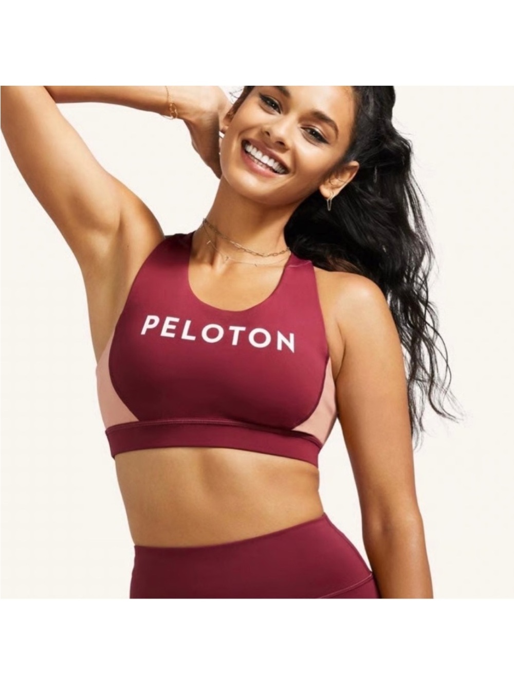 Peloton XXL Move Mission Strappy Bra Maroon Burgundy, Pristine  (Retired Style)